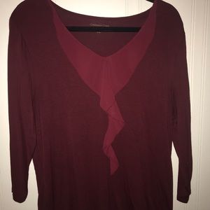 Coldwater Creek Burgundy Dressy Top